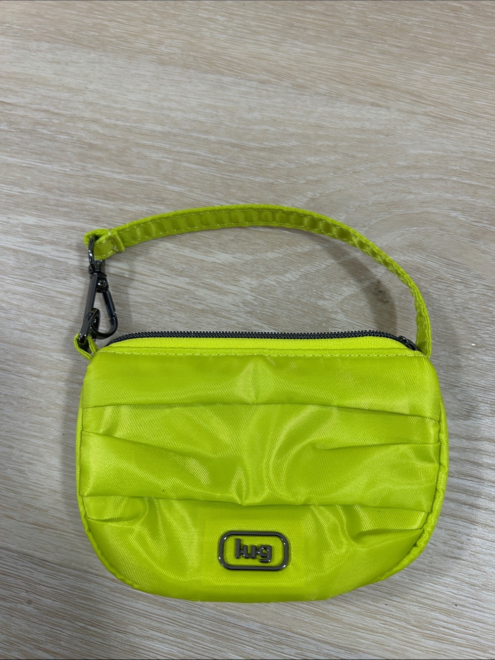 lug Lime Green Nylon Wristlet with Detachable Strap
